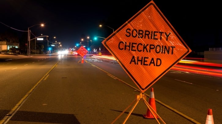 Sobriety check point ahead